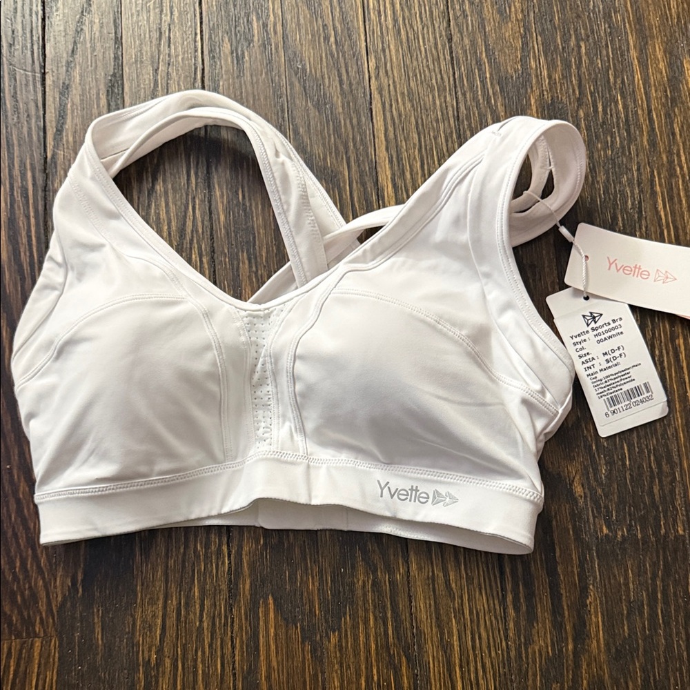 Yvette White Sports Bra for Women